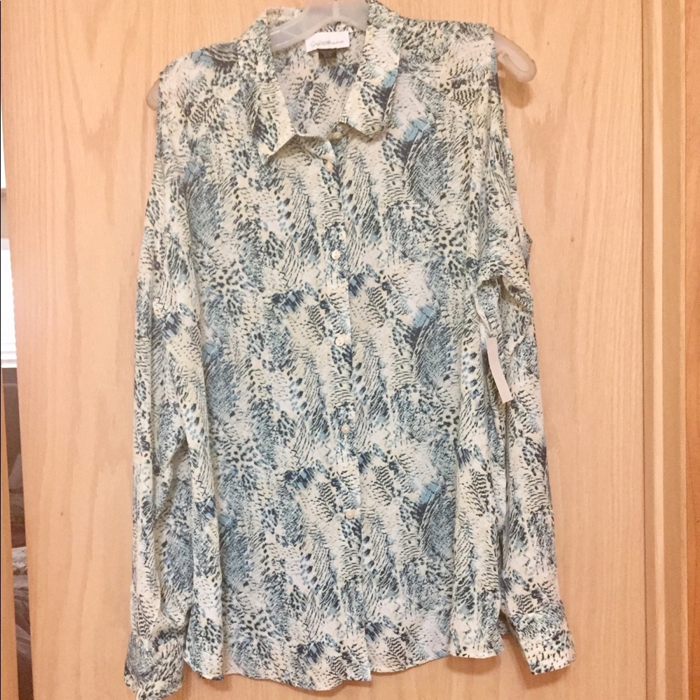 XL Jaclyn Smith Cold Shoulder Women’s Blouse